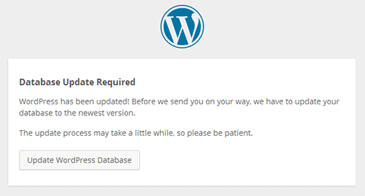 Wordpress Guide Database Update